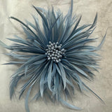 Biot Feather Flower (F1837) - cornflour blue