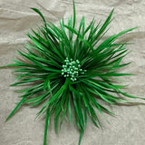 Biot Feather Flower (F1837) - forest green