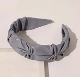 Faux Leather Ruched Headbands - AU