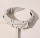 Faux Leather Ruched Headbands - AU