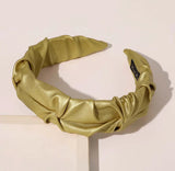 Faux Leather Ruched Headbands - AU