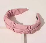 Faux Leather Ruched Headbands - AU