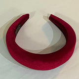 Velvet Padded Headbands - US - B Unique Millinery Dark Red