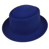 electric blue tweedsmuir  wool felt blocked hat bases