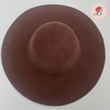 mocha  western weight wool felt capeline