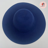 navy blue western weight wool felt capeline