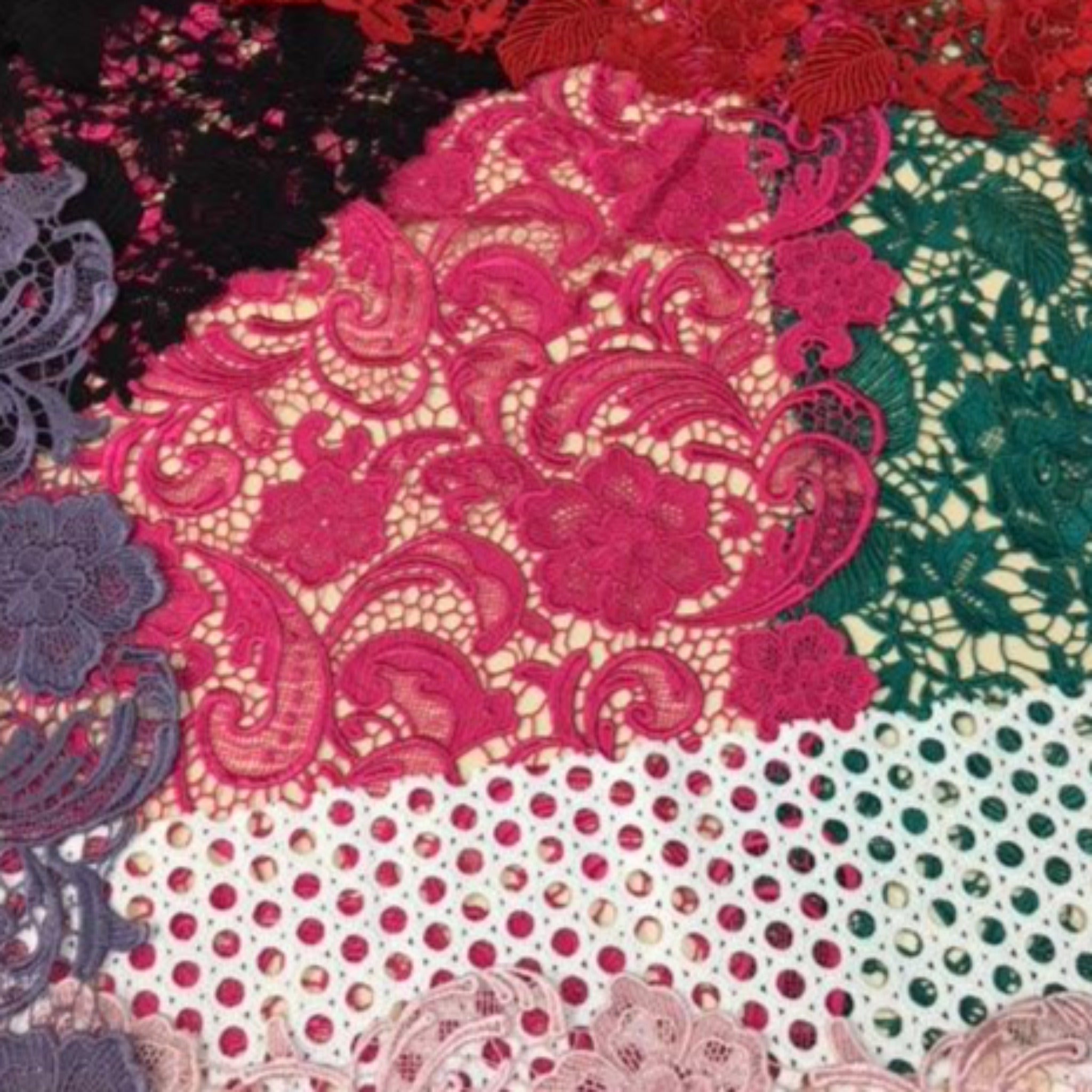 Dotted Lace Fabric -  Canada